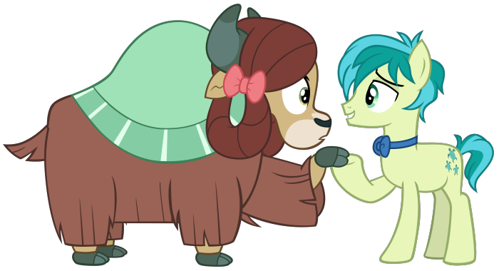 Sandbar and Yona from My Little Pony