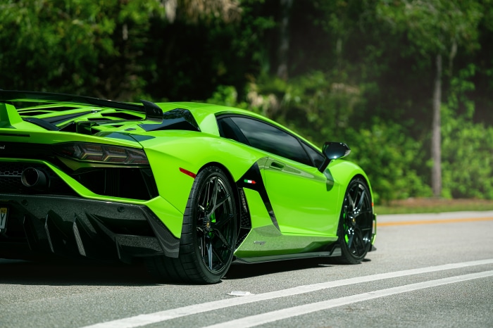 Green Lamborghini Aventador SVJ by William Stern