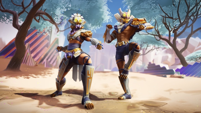 Two warriors in ornate armor in Dauntless 4K