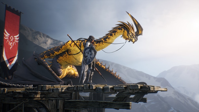 Dragon Rider with Banner in Century: Age of Ashes