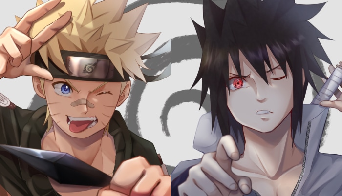 Naruto Uzumaki and Sasuke Uchiha from Naruto