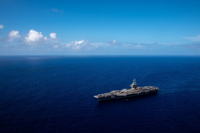 USS Carl Vinson aircraft carrier in the Philippine Sea