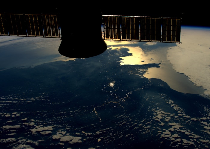 Tim Peake's view of the Seine River from the ISS