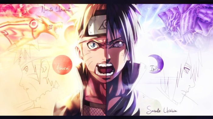 Naruto Uzumaki and Sasuke Uchiha Artwork