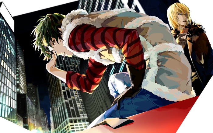Mello and Matt from Death Note in City