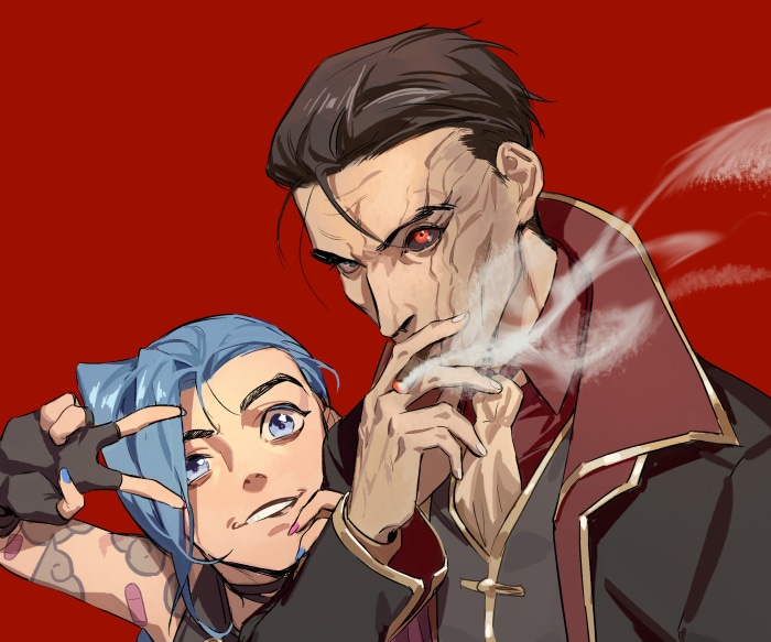 Jinx and Silco from Arcane