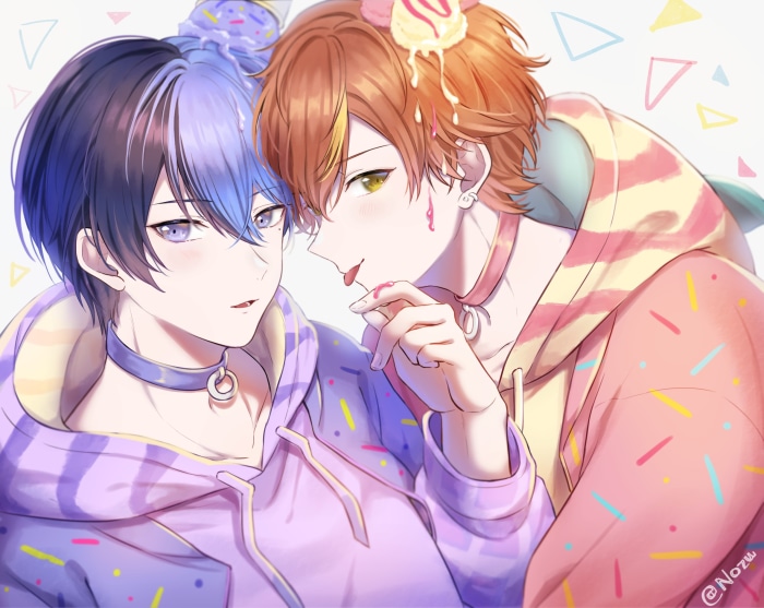 Shinonome Akito and Aoyagi Touya from Project Sekai