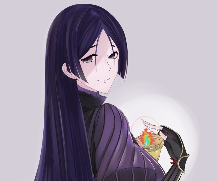 Minamoto no Yorimitsu from Fate/Grand Order holding a candle