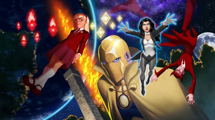 Klarion, Zatanna, and Doctor Fate from DC Comics
