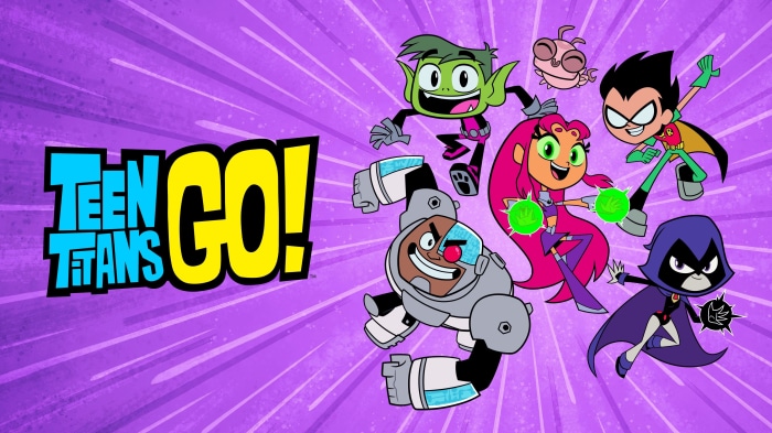 Teen Titans Go! 4K Logo with Characters