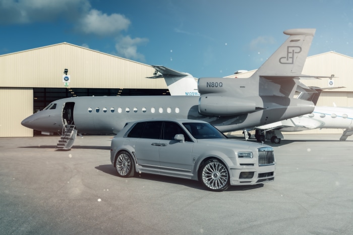 Rolls-Royce Cullinan and Falcon 900EX aircraft