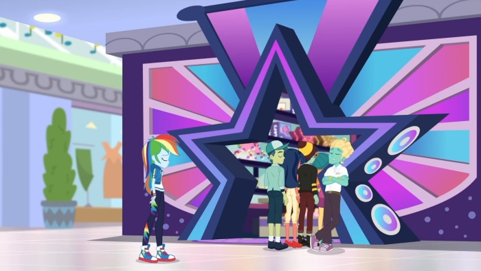 Rainbow Dash and Zephyr Breeze from My Little Pony: Equestria Girls