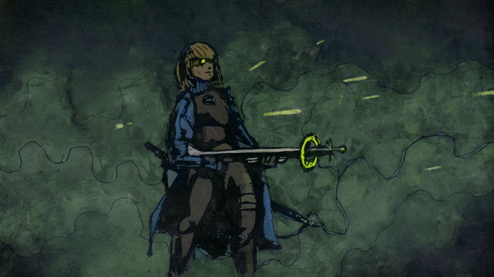 Character from Mechajammer holding a weapon