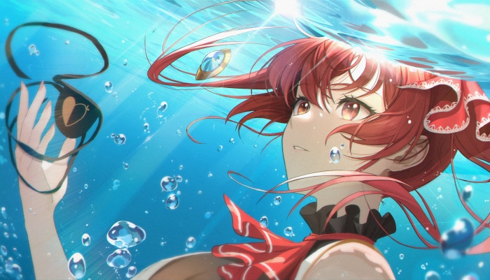 Houshou Marine from Hololive underwater