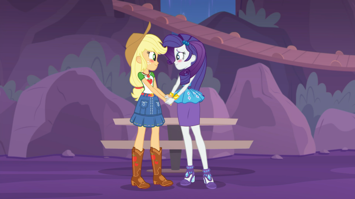 Applejack and Rarity from My Little Pony Equestria Girls