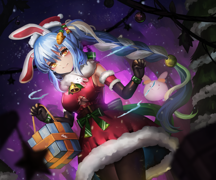 Usada Pekora from Hololive in Christmas Outfit