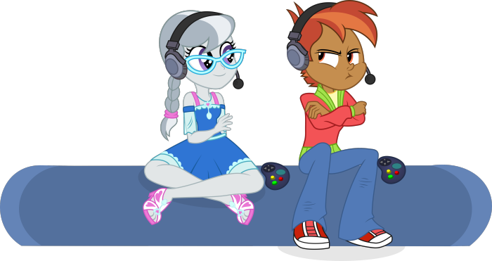 Button Mash and Silver Spoon from My Little Pony: Equestria Girls 4K