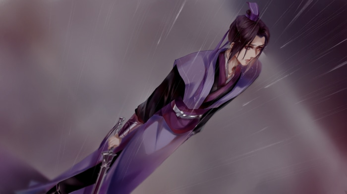 Jiang Cheng from Mo Dao Zu Shi in the rain