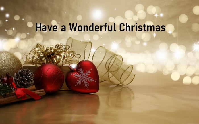 Christmas ornaments and gift box