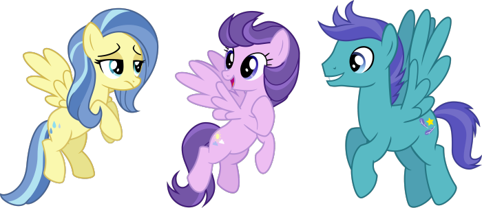 Sunshower, Clear Skies, and Open Skies from My Little Pony