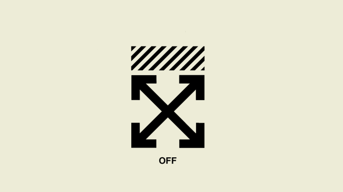 Off-White Logo with Arrows and Text