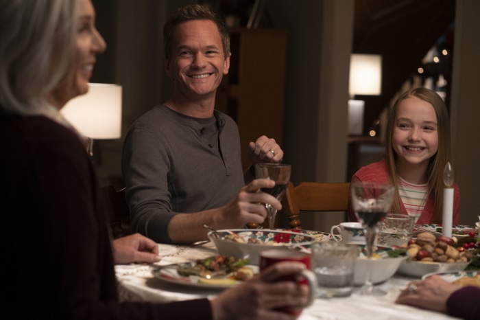 Neil Patrick Harris and family at dinner