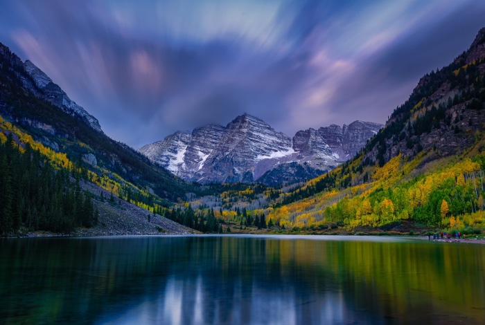 Maroon Bells and Maroon Lake in Colorado