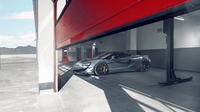 McLaren 600LT Supercar in Garage