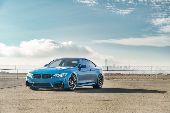 Blue BMW M4 Coupe 4K