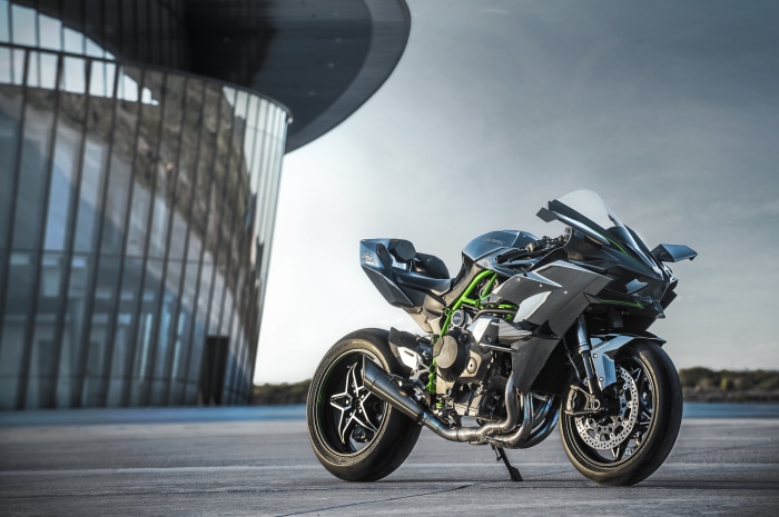 Kawasaki Ninja H2R Motorcycle in Urban Setting