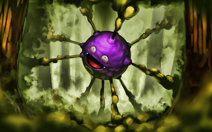 Koffing from Pokémon in a forest