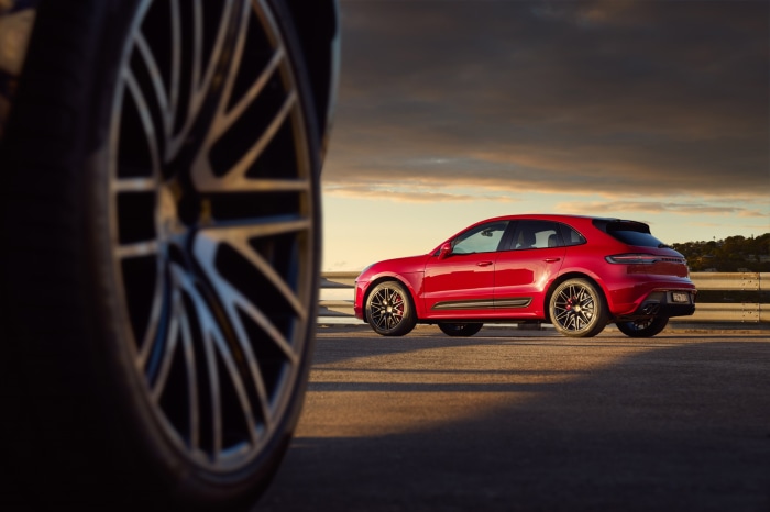 Red Porsche Macan GTS SUV