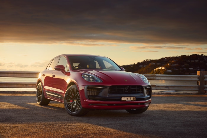 Red Porsche Macan GTS SUV