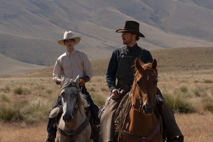 Kodi Smit-McPhee and Benedict Cumberbatch from The Power Of The Dog 4K