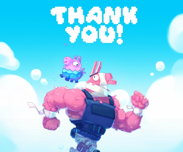 Fortnite Llama Thank You