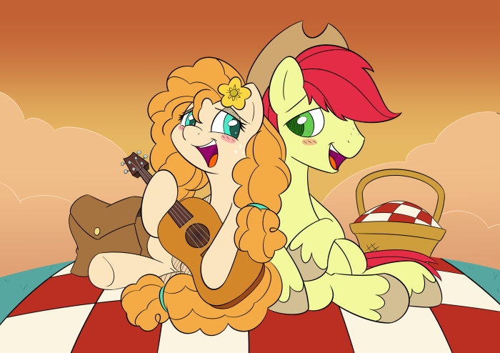 Pear Butter and Bright Mac from My Little Pony: Friendship Is Magic 4K