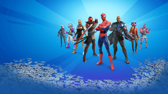 Fortnite Chapter 3 Season 1 characters with Spider-Man