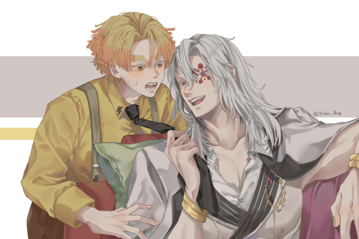Zenitsu Agatsuma and Tengen Uzui from Demon Slayer