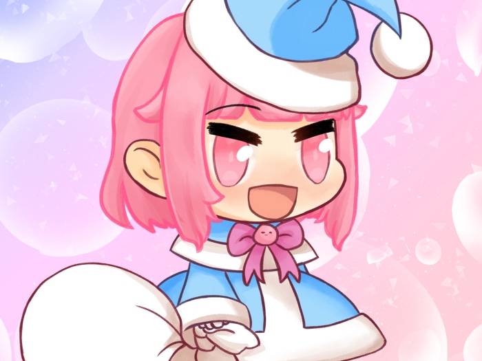 Padoru girl in winter outfit
