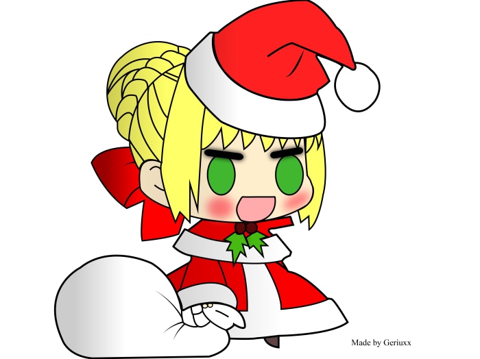 Padoru in Santa Hat with Gift Bag