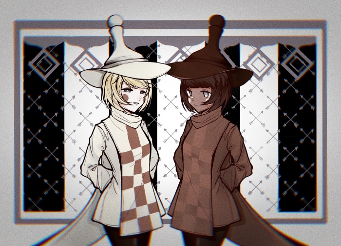 Pawn White Cookie and Pawn Black Cookie from Cookie Run