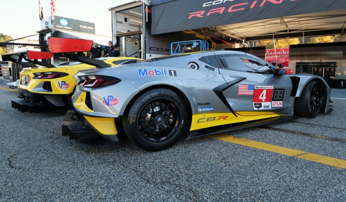 Corvette Racing C8.R cars at Petit Le Mans