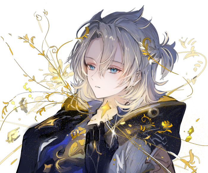 Albedo from Genshin Impact with golden floral elements