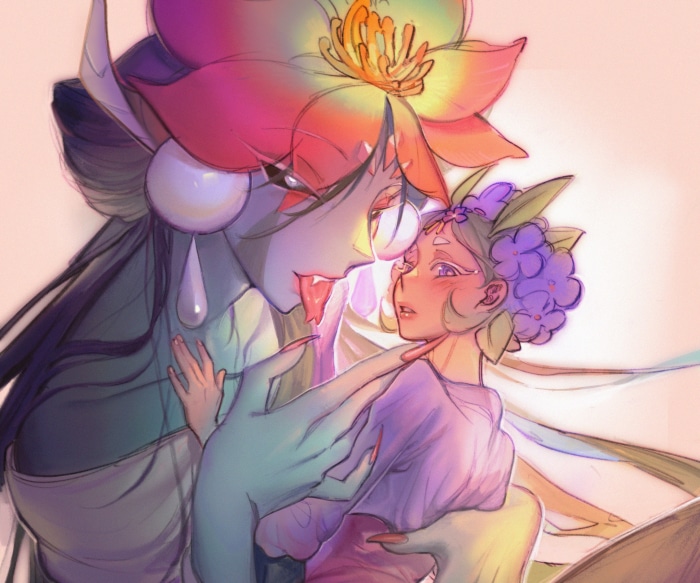 Hydrangea Cookie and Lotus Dragon Cookie from Cookie Run