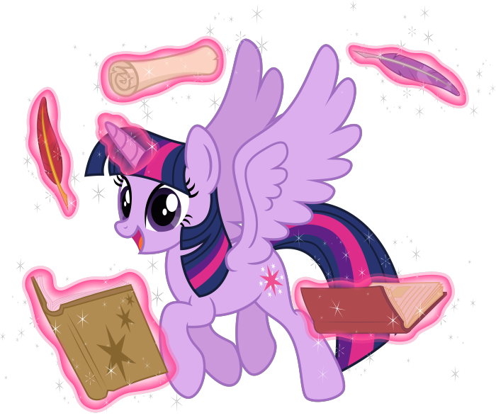 Twilight Sparkle from My Little Pony with magical items