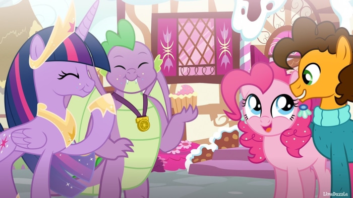 Twilight Sparkle, Spike, Pinkie Pie, and Cheese Sandwich from My Little Pony