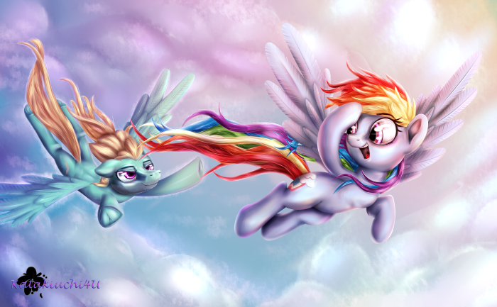 Rainbow Dash and Zephyr Breeze from My Little Pony: Friendship Is Magic 4K