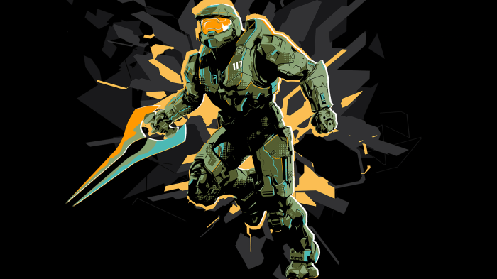 Master Chief from Halo with Energy Sword