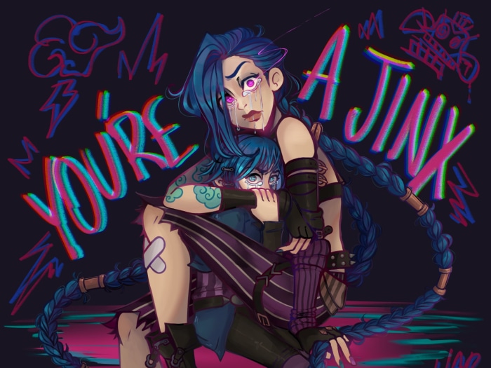Jinx from Arcane with another character