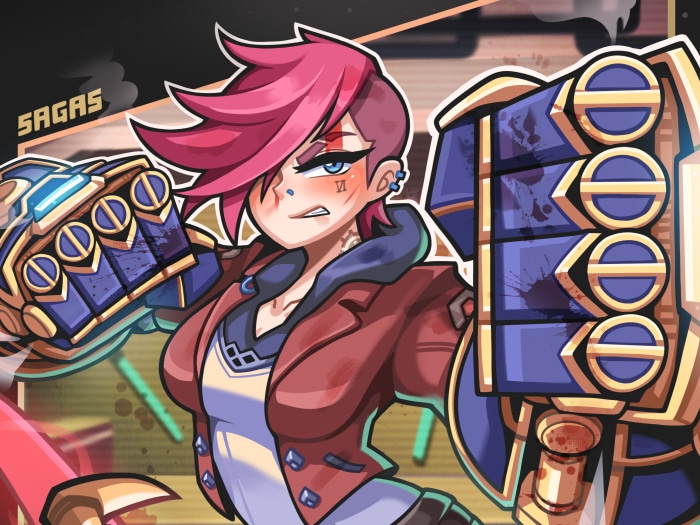 Vi from Arcane with Hextech Gauntlets
